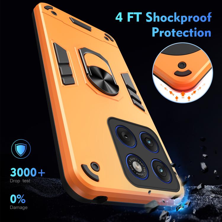 For Motorola Edge 70 5G Shockproof Metal Ring Holder Phone Case