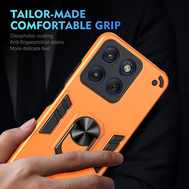 For Motorola Edge 70 5G Shockproof Metal Ring Holder Phone Case