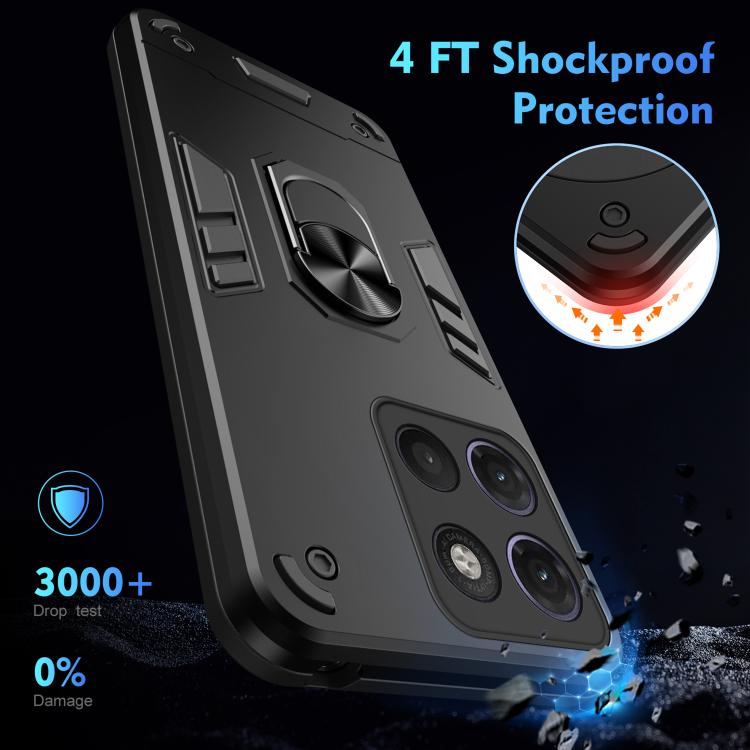 For Motorola Moto G17 / G17 Power 4G Shockproof Metal Ring Holder Phone Case
