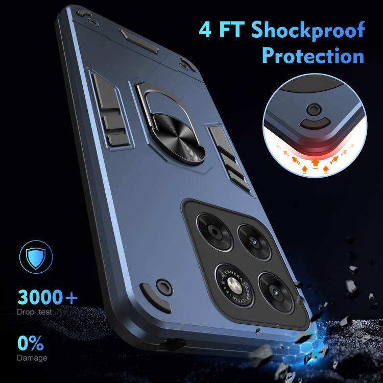For Motorola Moto G67 / G77 5G Shockproof Metal Ring Holder Phone Case