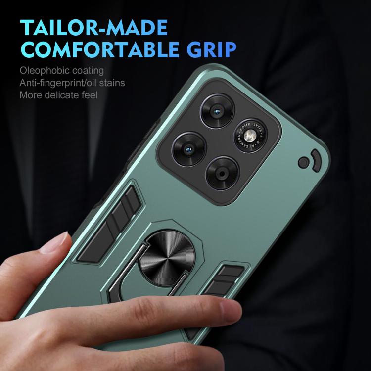 For Motorola Moto G67 / G77 5G Shockproof Metal Ring Holder Phone Case
