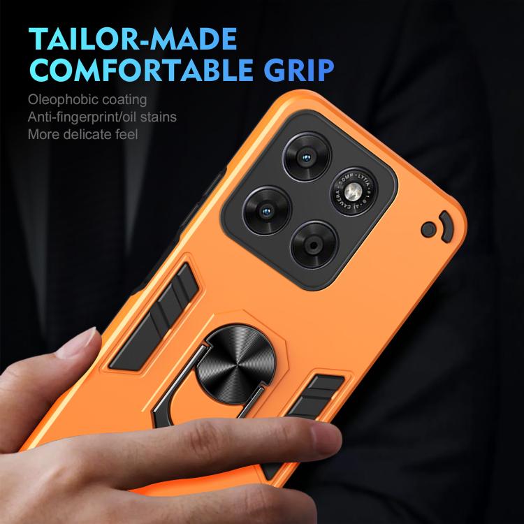 For Motorola Moto G67 / G77 5G Shockproof Metal Ring Holder Phone Case