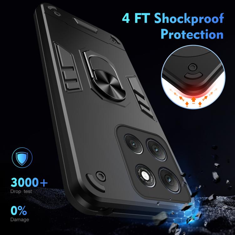 For Motorola Moto G86 Power Shockproof Metal Ring Holder Phone Case