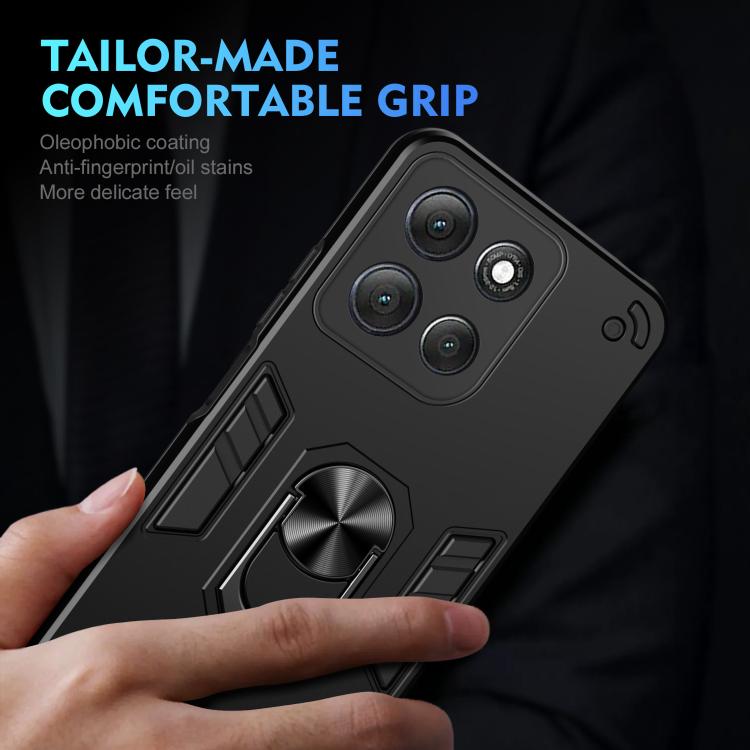 For Motorola Moto G86 Power Shockproof Metal Ring Holder Phone Case