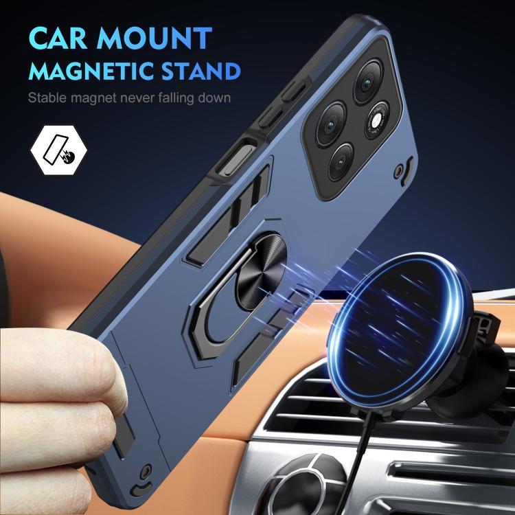 For Motorola Moto G86 Power Shockproof Metal Ring Holder Phone Case