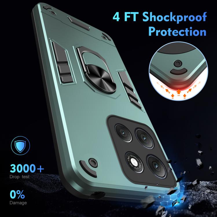 For Motorola Moto G86 Power Shockproof Metal Ring Holder Phone Case