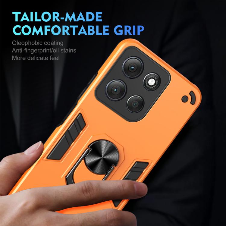 For Motorola Moto G86 Power Shockproof Metal Ring Holder Phone Case