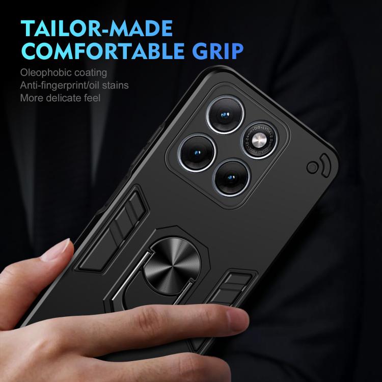 For Motorola Edge 70 Fusion 5G Shockproof Metal Ring Holder Phone Case
