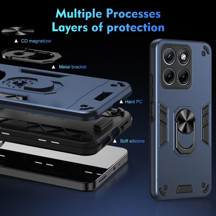 For Motorola Edge 70 Fusion 5G Shockproof Metal Ring Holder Phone Case