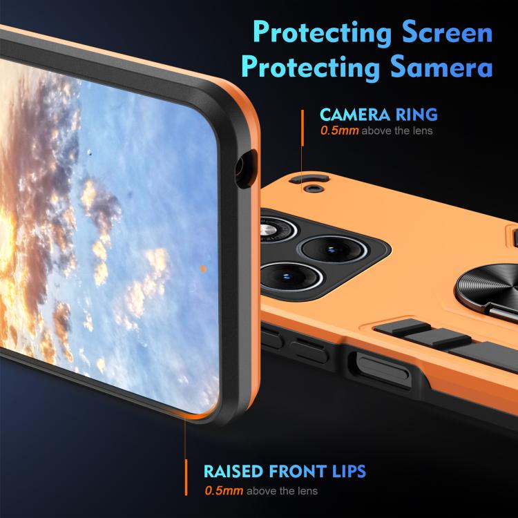 For Motorola Edge 70 Fusion 5G Shockproof Metal Ring Holder Phone Case