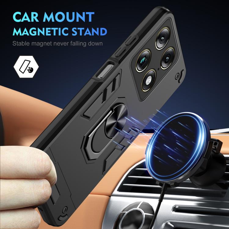 For Motorola Signature 5G Shockproof Metal Ring Holder Phone Case