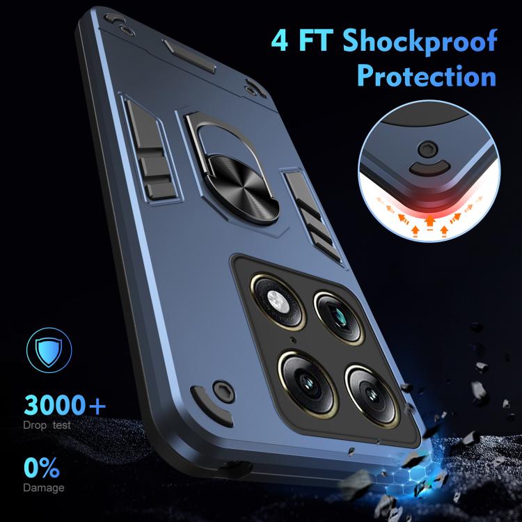 For Motorola Signature 5G Shockproof Metal Ring Holder Phone Case