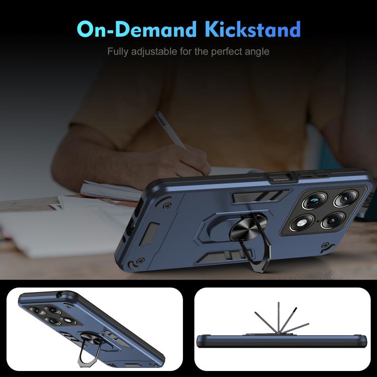 For Motorola Signature 5G Shockproof Metal Ring Holder Phone Case