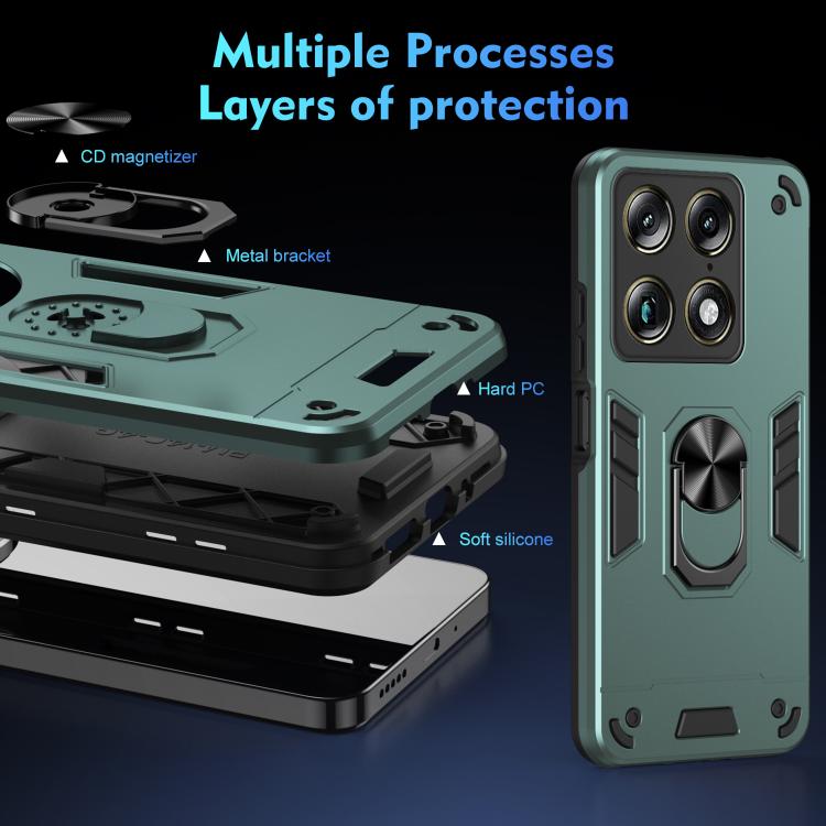 For Motorola Signature 5G Shockproof Metal Ring Holder Phone Case