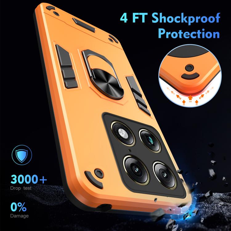 For Motorola Signature 5G Shockproof Metal Ring Holder Phone Case