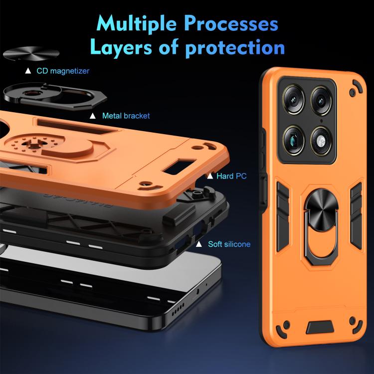 For Motorola Signature 5G Shockproof Metal Ring Holder Phone Case