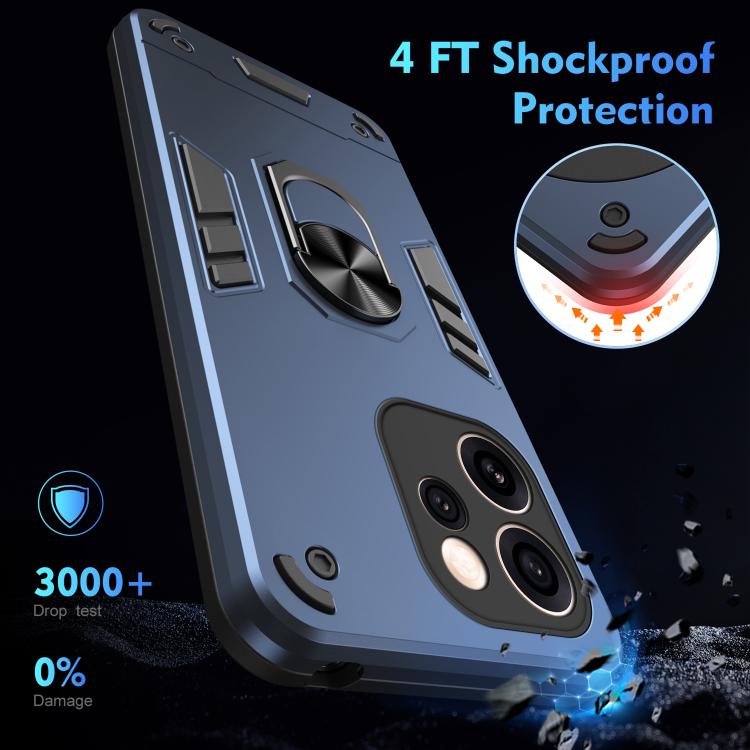 For OPPO Reno15 Pro Max 5G Global Shockproof Metal Ring Holder Phone Case
