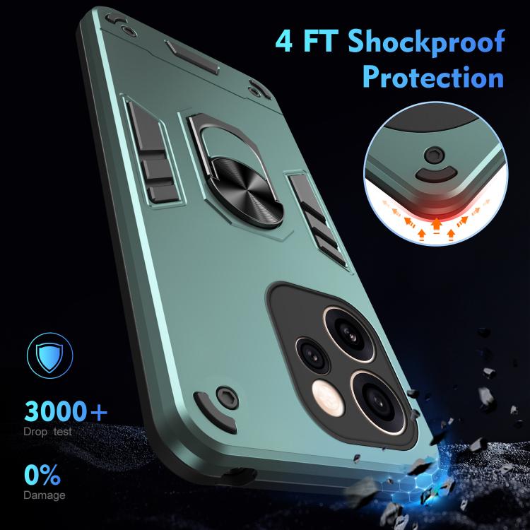 For OPPO Reno15 Pro Max 5G Global Shockproof Metal Ring Holder Phone Case