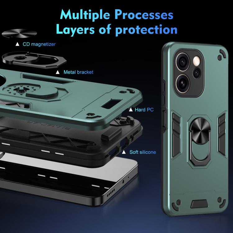 For OPPO Reno15 Pro Max 5G Global Shockproof Metal Ring Holder Phone Case