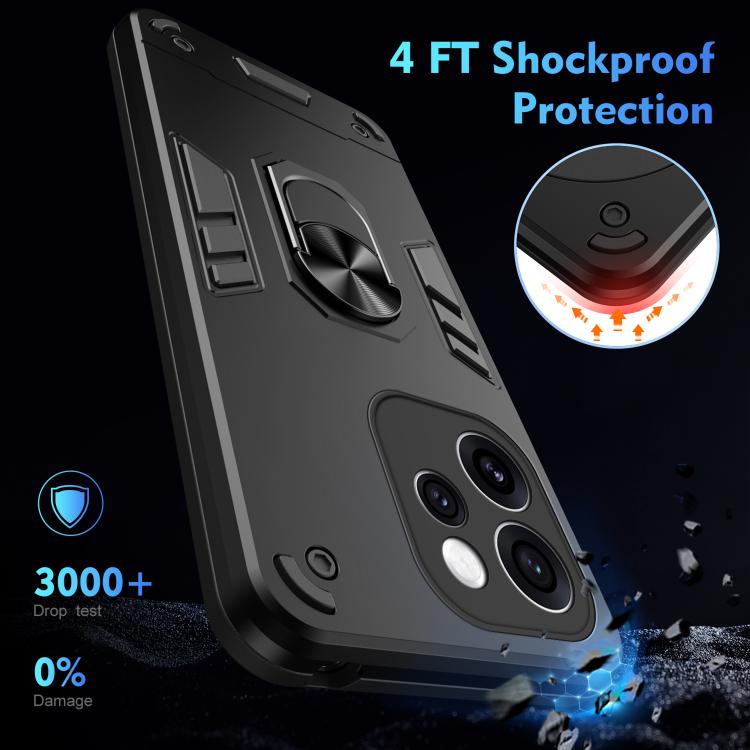 For OPPO Reno15 Pro 5G Global Shockproof Metal Ring Holder Phone Case