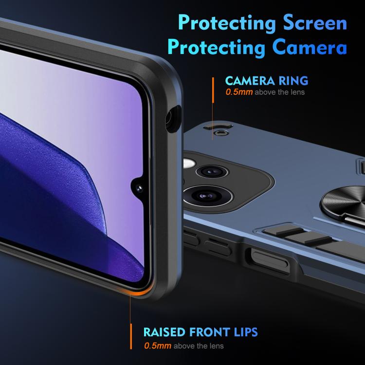 For OPPO Reno15 Pro 5G Global Shockproof Metal Ring Holder Phone Case