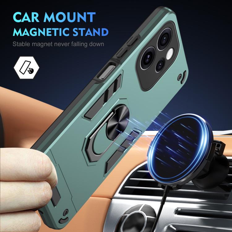 For OPPO Reno15 Pro 5G Global Shockproof Metal Ring Holder Phone Case