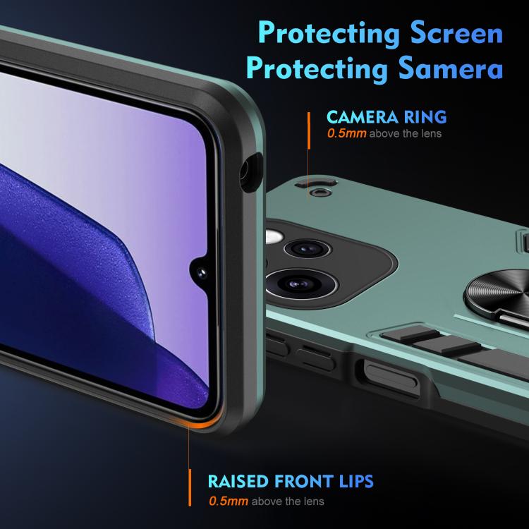 For OPPO Reno15 Pro 5G Global Shockproof Metal Ring Holder Phone Case