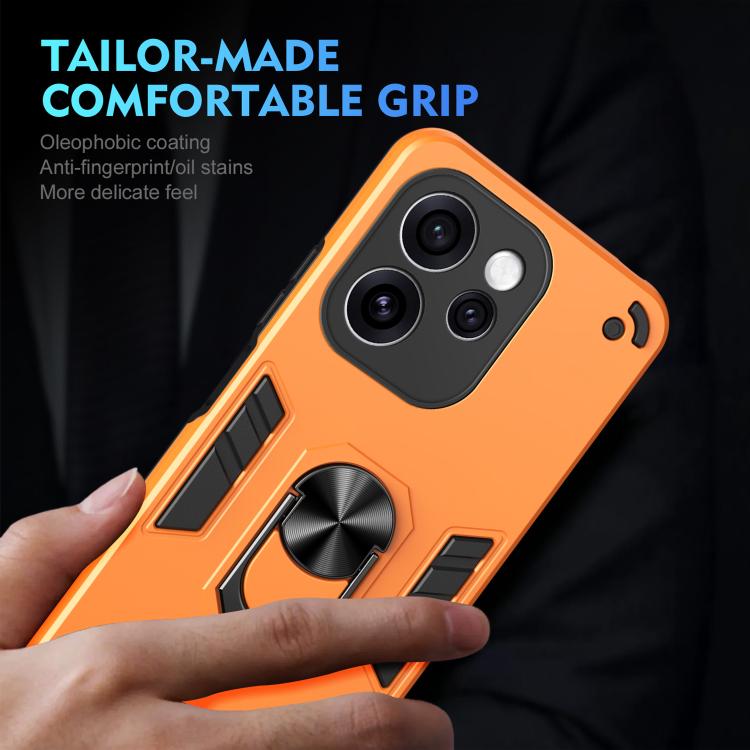 For OPPO Reno15 Pro 5G Global Shockproof Metal Ring Holder Phone Case
