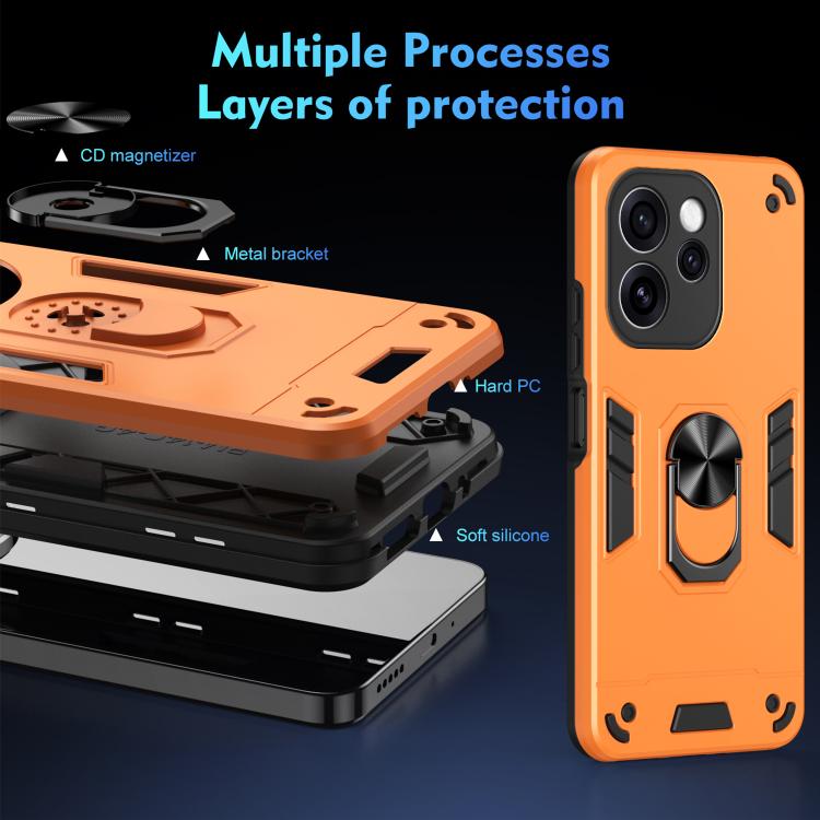 For OPPO Reno15 Pro 5G Global Shockproof Metal Ring Holder Phone Case