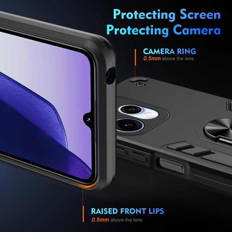 For OPPO Reno15 5G Global Shockproof Metal Ring Holder Phone Case