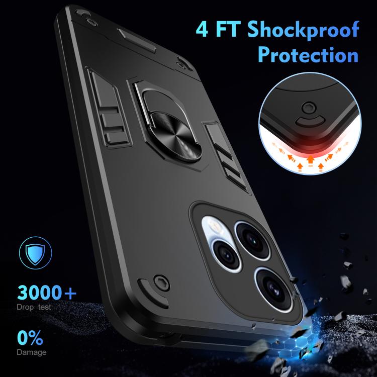 For OPPO Reno15 5G Global Shockproof Metal Ring Holder Phone Case