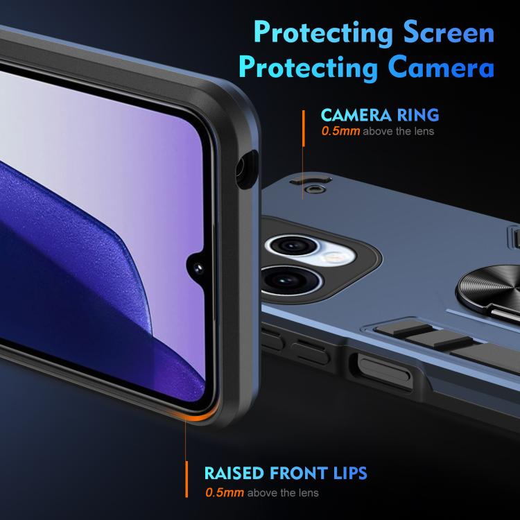 For OPPO Reno15 5G Global Shockproof Metal Ring Holder Phone Case