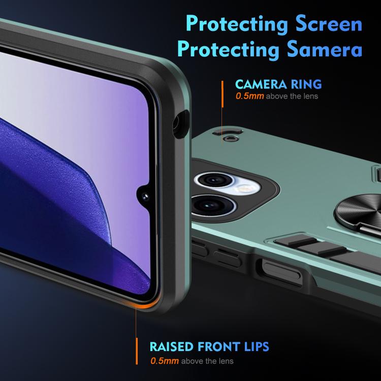For OPPO Reno15 5G Global Shockproof Metal Ring Holder Phone Case