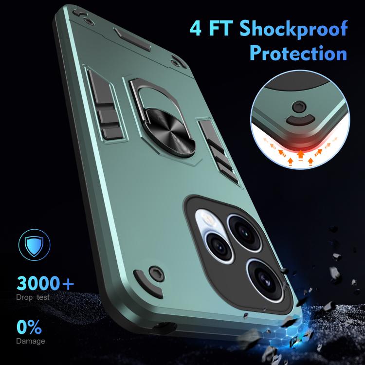 For OPPO Reno15 5G Global Shockproof Metal Ring Holder Phone Case