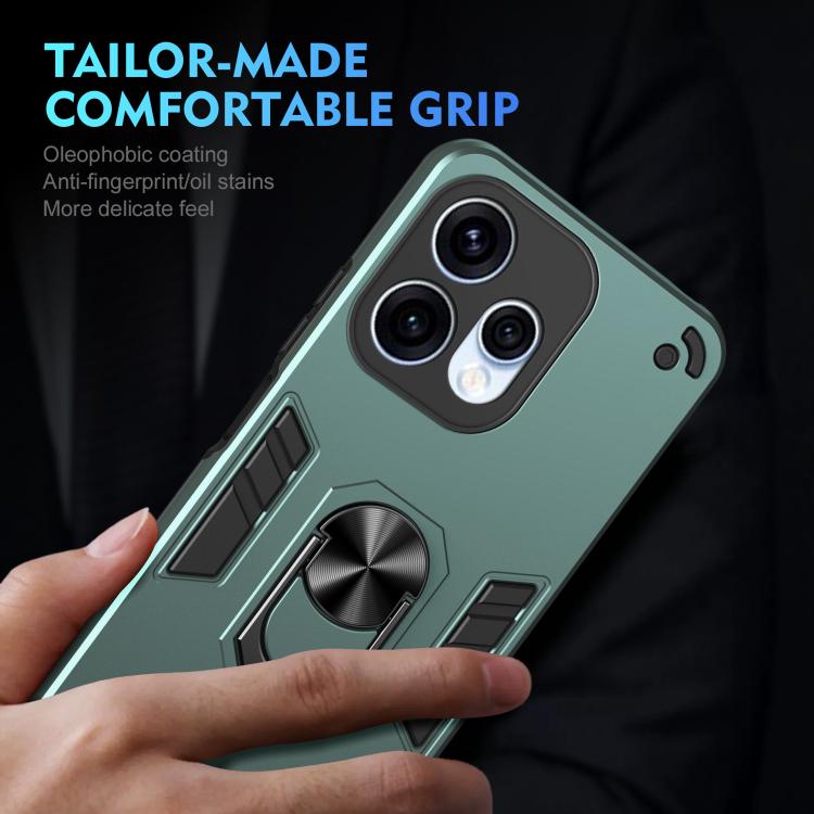 For OPPO Reno15 5G Global Shockproof Metal Ring Holder Phone Case