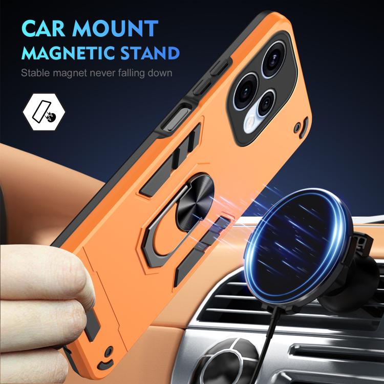 For OPPO Reno15 5G Global Shockproof Metal Ring Holder Phone Case