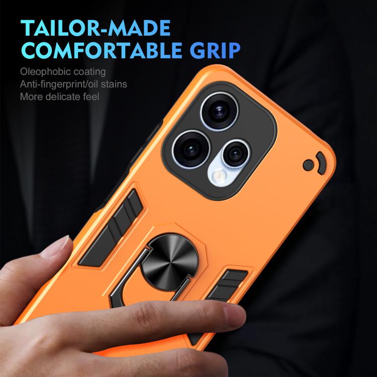 For OPPO Reno15 5G Global Shockproof Metal Ring Holder Phone Case