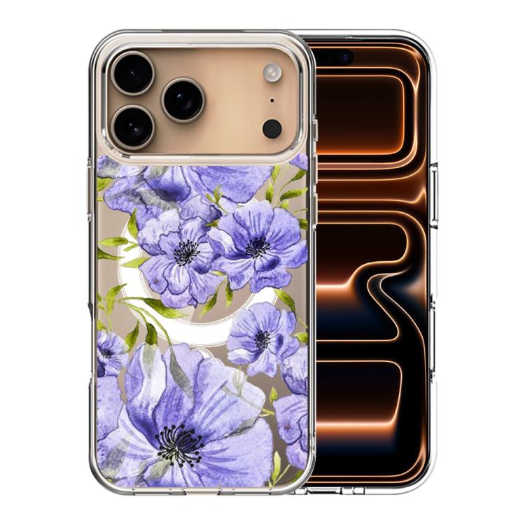 For iPhone 17 Pro Pattern Printing TPU + PC Magnetic Shockproof Phone Case