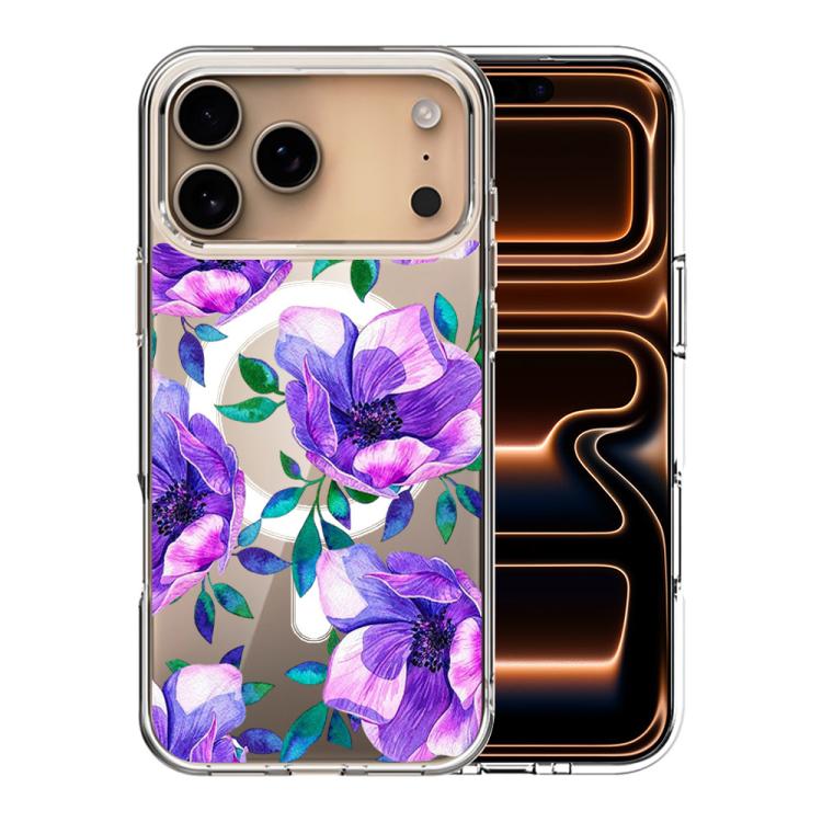 For iPhone 17 Pro Pattern Printing TPU + PC Magnetic Shockproof Phone Case