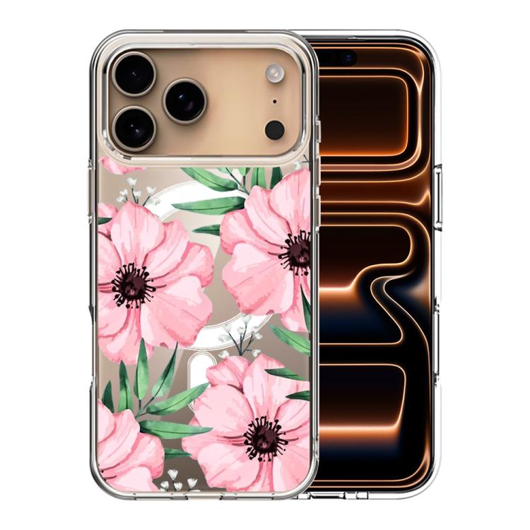 For iPhone 17 Pro Pattern Printing TPU + PC Magnetic Shockproof Phone Case