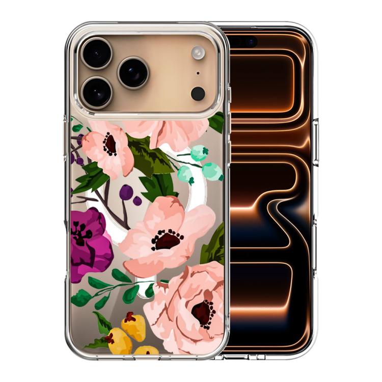 For iPhone 17 Pro Pattern Printing TPU + PC Magnetic Shockproof Phone Case