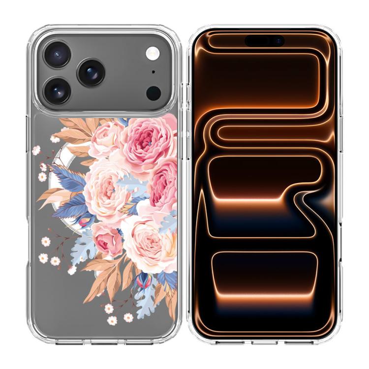For iPhone 17 Pro Pattern Printing TPU + PC Magnetic Shockproof Phone Case