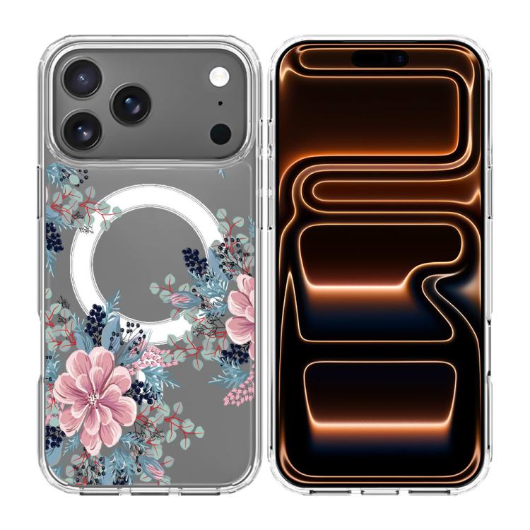 For iPhone 17 Pro Pattern Printing TPU + PC Magnetic Shockproof Phone Case