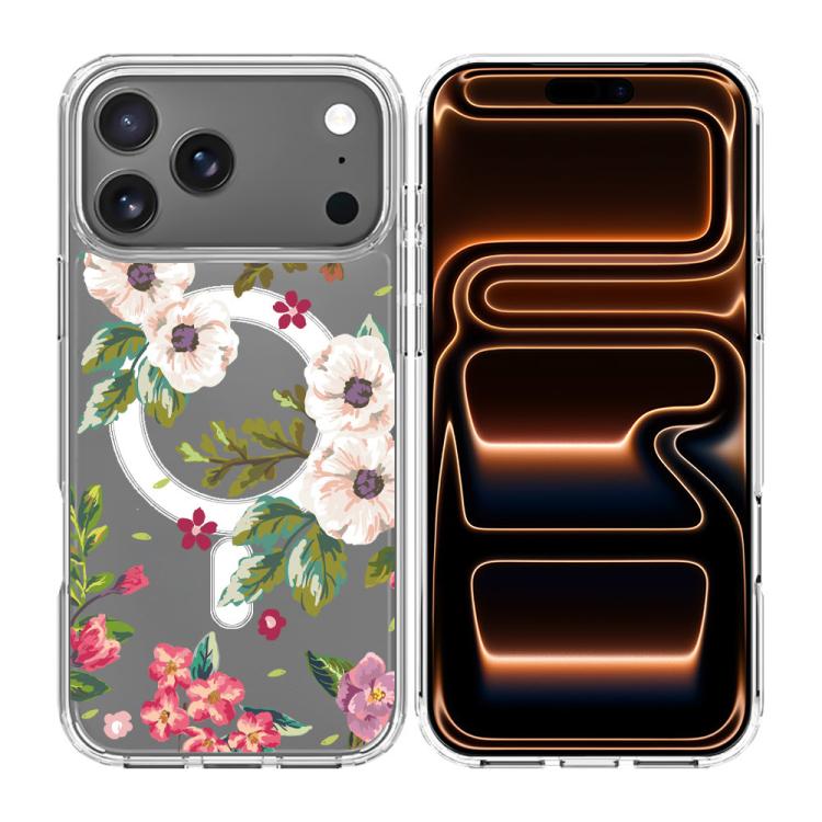 For iPhone 17 Pro Pattern Printing TPU + PC Magnetic Shockproof Phone Case