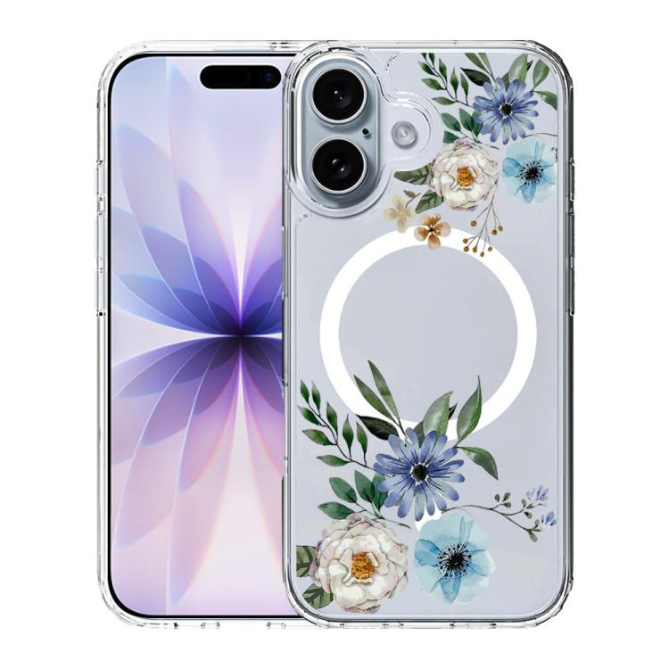 For iPhone 17 Pattern Printing TPU + PC Magnetic Shockproof Phone Case
