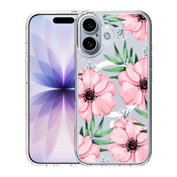 For iPhone 17 Pattern Printing TPU + PC Magnetic Shockproof Phone Case