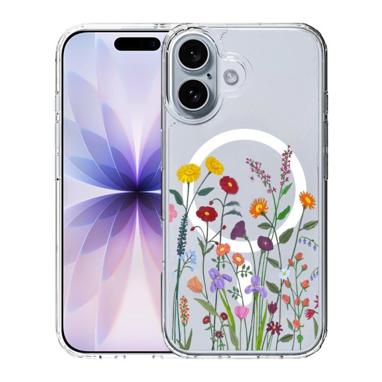 For iPhone 17 Pattern Printing TPU + PC Magnetic Shockproof Phone Case