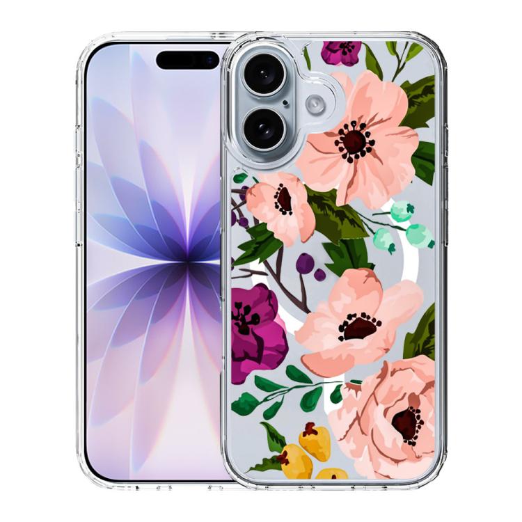 For iPhone 17 Pattern Printing TPU + PC Magnetic Shockproof Phone Case