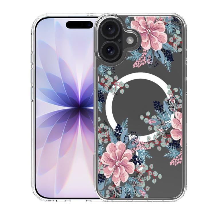 For iPhone 17 Pattern Printing TPU + PC Magnetic Shockproof Phone Case