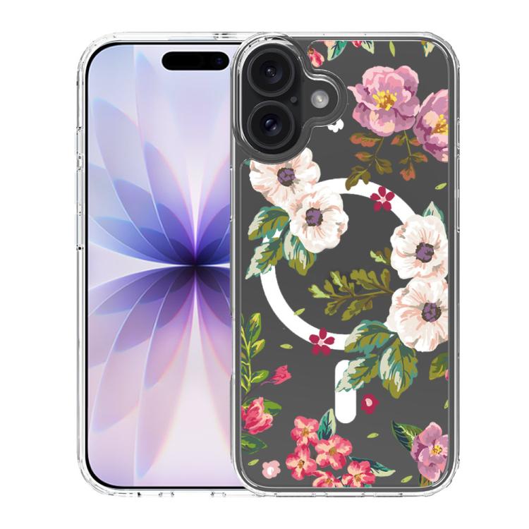 For iPhone 17 Pattern Printing TPU + PC Magnetic Shockproof Phone Case